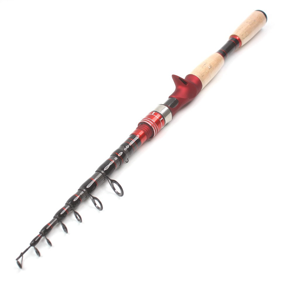 Ultra Short Ultra Light Portable Fishing Rod Carbon Fiber Telescopic Lure Rod Vibration Style Fashionable Lure Rod Lightweight Casting Small Sea Rod