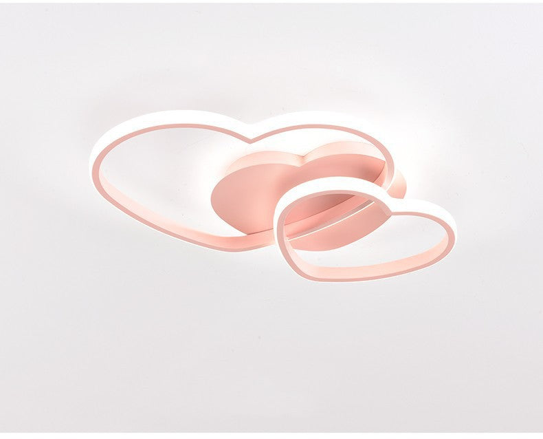 Master Bedroom Simple Modern Cozy Romantic LED Ceiling Lamp Creative Heart-Shaped Children's Room Wedding Room Girl's Room Lamp