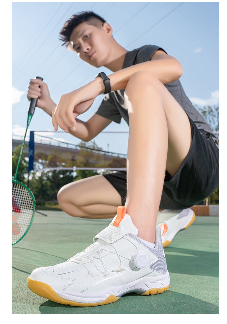 Men's Wear-Resistant Badminton Shoes Sports Shoes Large Size Couples Anti-Slip Shock Absorption Sneakers Women Breathable Lightweight Sports Shoes