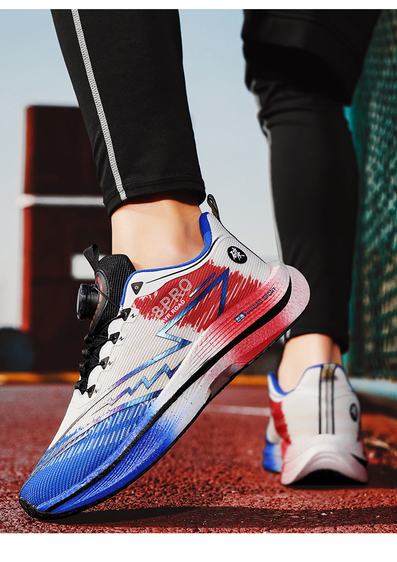 2025New8pro Full Palm Carbon Plate Racing Shock Absorption Running Shoes Men and Women Couples Rotating Buckle Youth Shoes Sports