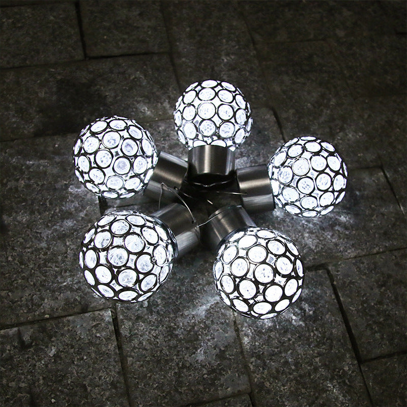 Solar Hanging Light Garden Garden Light Outdoor Waterproof LED Small Pendant Light with Light Control Hollow Lawn Villa Decorative Lamp