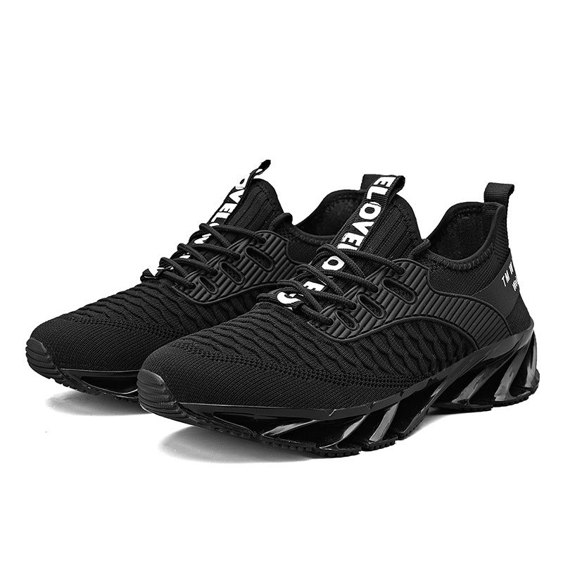 2025Summer New Men's Shoes Non-Slip Blade Shoes Men's Running Shoes Breathable Flyknit Mesh Shoes Sports Casual Shoes