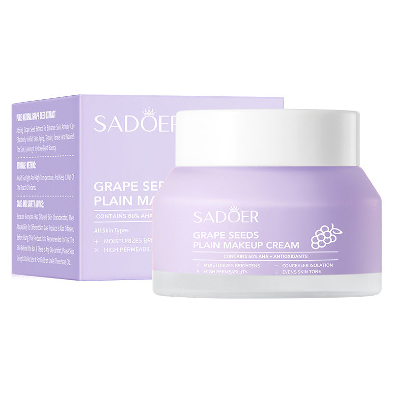 Makeup SADOER Grape Seed Concealer Brightening Cream Skin Softening Face Cream Live Streaming Cross-Border Wholesale