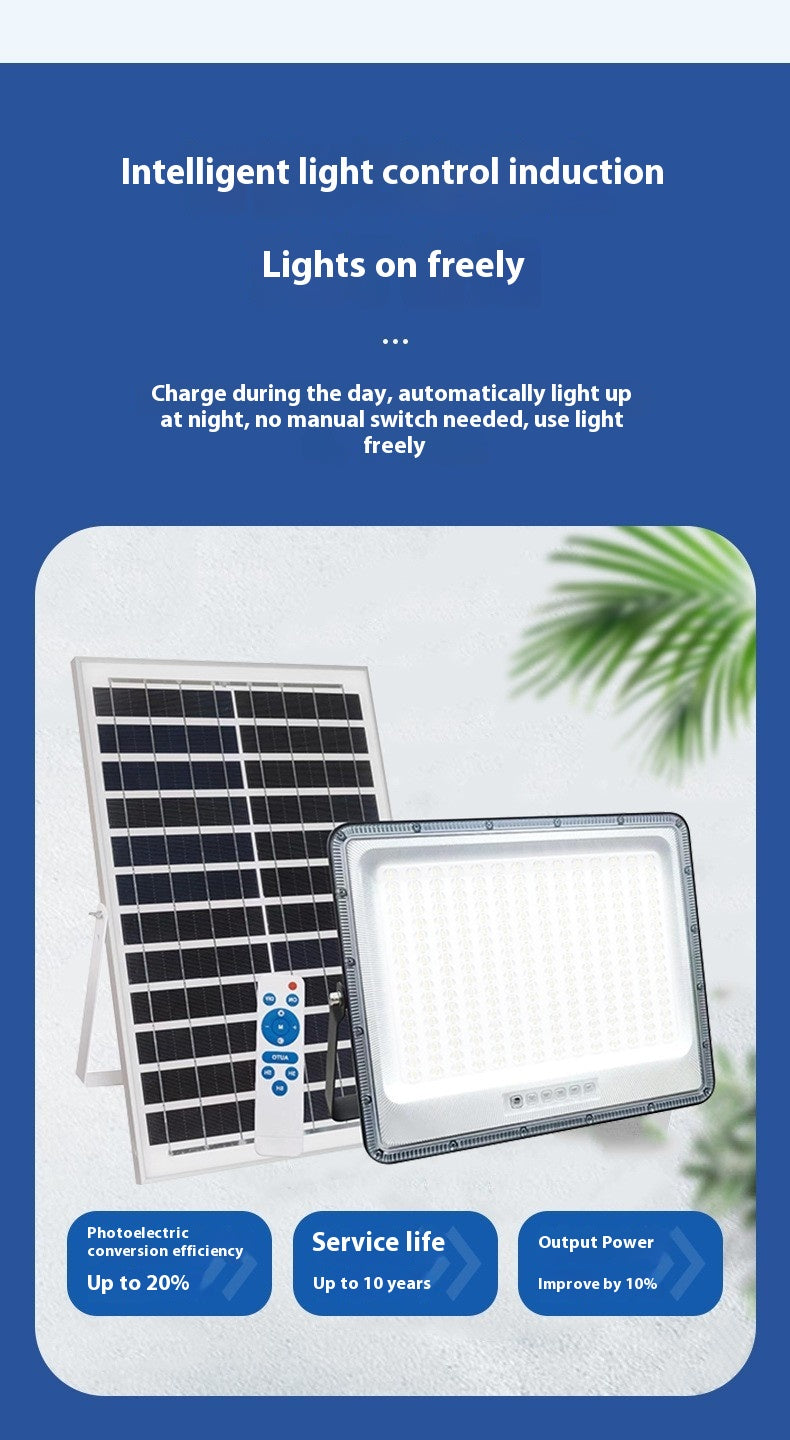 Solar Floodlight Die-cast Aluminum Split Outdoor Garden Light Automatically Turns on in the Dark Solar Street Light