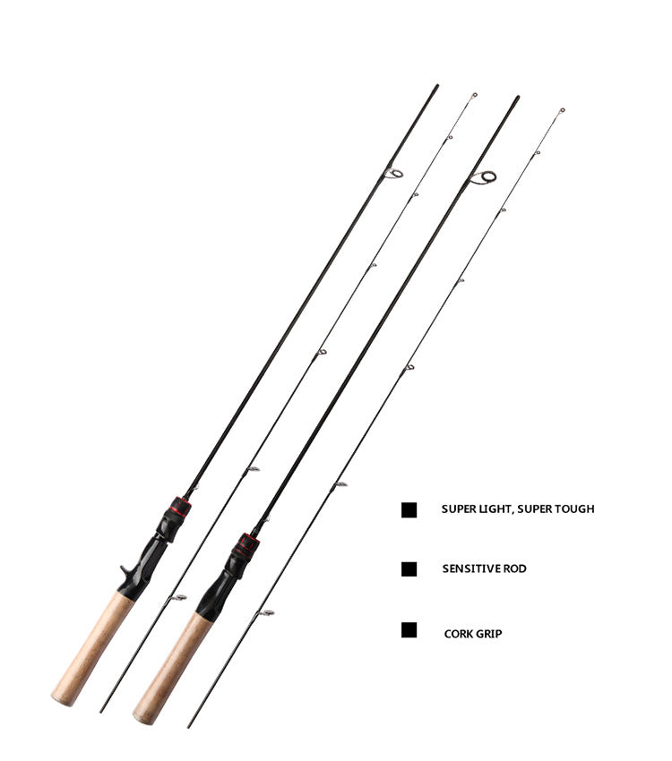 Wholesale Horse Mouth Rod Set ul Ultra-Soft Carbon Lure Rod Ultra-Light Straight Handle Solid Rod Tip Lure Fishing Rod