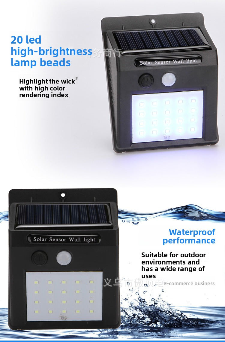 Solar Wall Lamp212LED Motion Sensor Wall Light 114LED Garden lamp20LED Waterproof Street Light