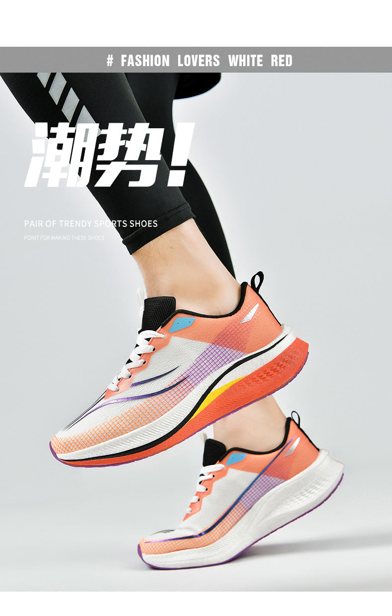 2025Spring and Summer New Style Flying Electric4C Professional Racing Shock Absorption Casual Non-slip Sports Shoes Ultra-light High Elasticity Men and Women Running Shoes