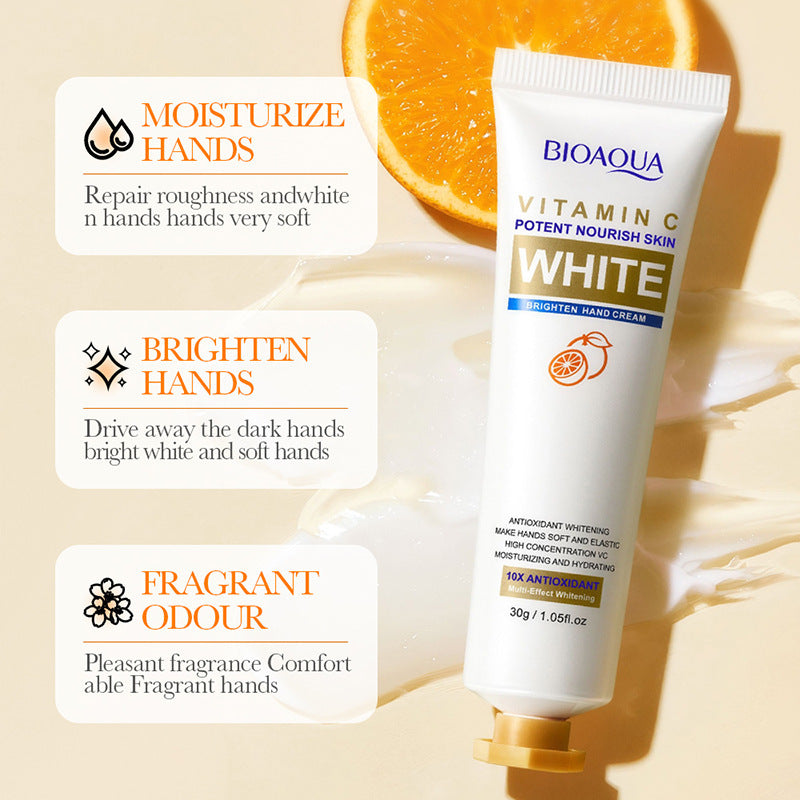 foreign trade BIOAOUA Vitamin C Whitening and Brightening Hand Cream Anti-Cracking Moisturizing Whitening Hand Cream Wholesale