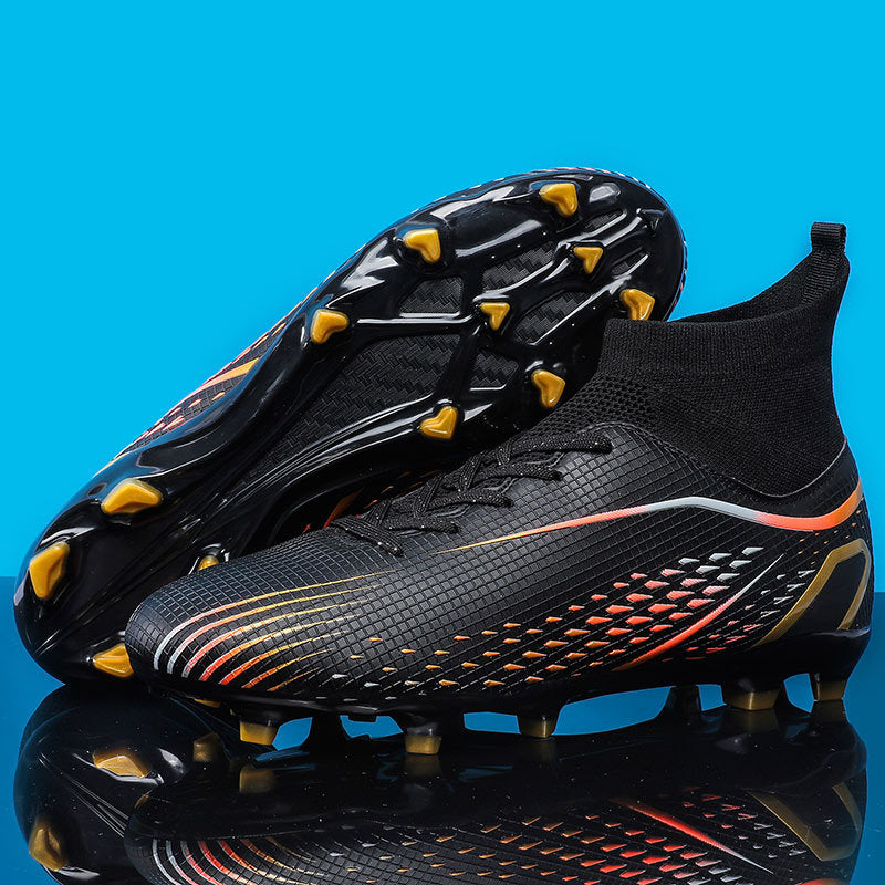 New football shoes for men and women AG Long Spike gold Competition Student Training Shoes Artificial Turf TF Wholesale of Broken Nails
