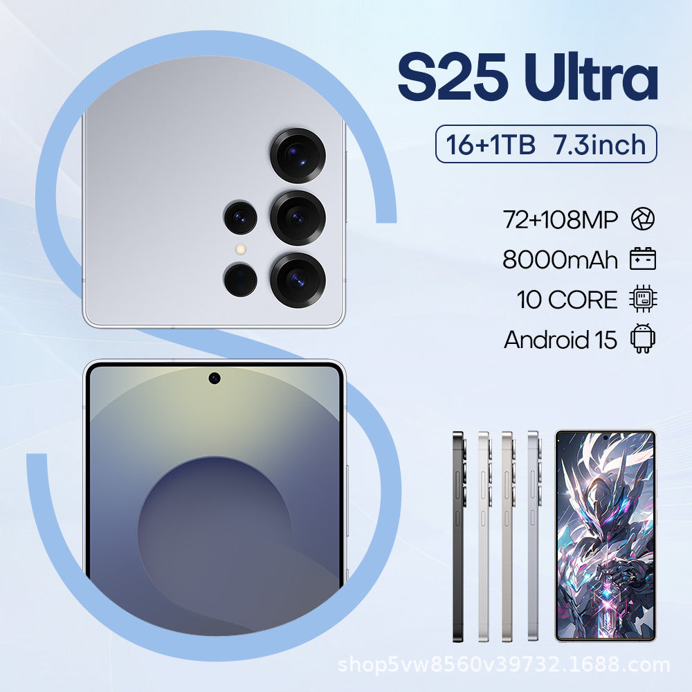 2025Hot Sale S25 Ultra Android7.3inch smartphone16+1T Mobile Phone Source Factory