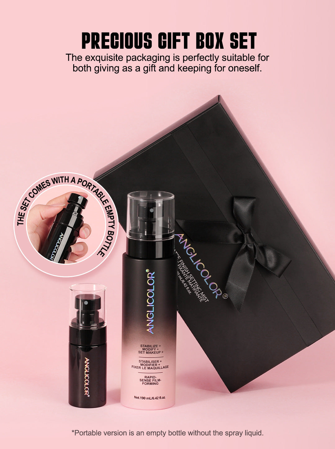 New Setting Spray Oil Control Waterproof Sweatproof Micron Spray Quick Film Formation Non-Cakey Quick Setting