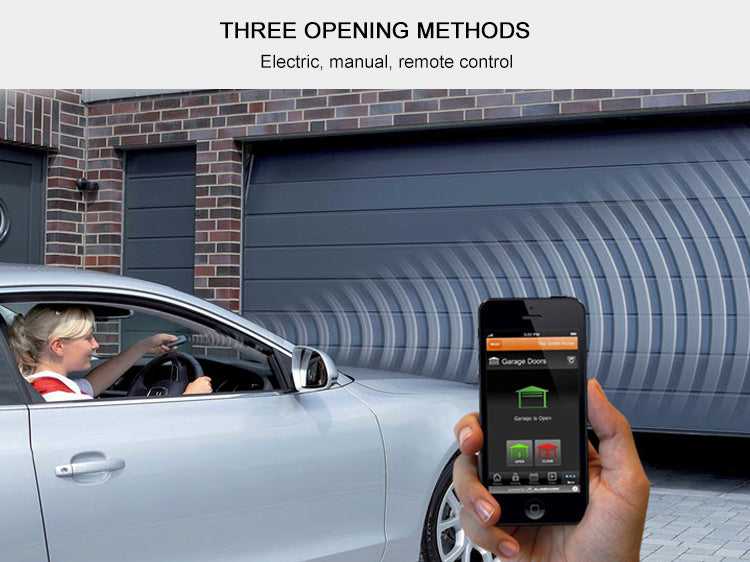 High Quality Automatic Overhead Sectional Hurricane Impact Full Board Insulated Steel Panel Aluminum Garage Doors
