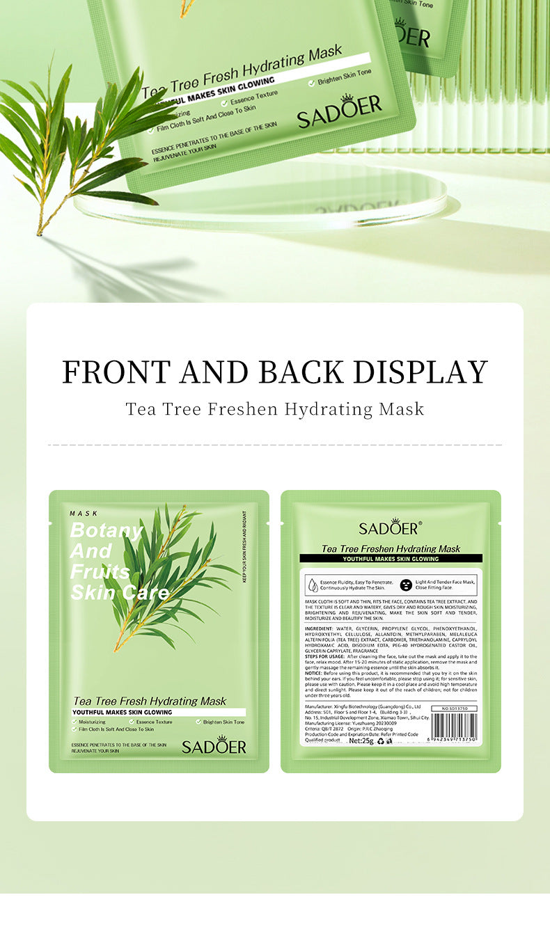 Fruit Mask SADOER Avocado Rose Hydrating Moisturizing Tablets Cross-border Foreign Trade Skincare Wholesale