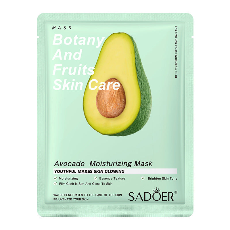 Fruit Mask SADOER Avocado Rose Hydrating Moisturizing Tablets Cross-border Foreign Trade Skincare Wholesale