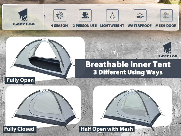 Jituo New Lightweight Tent Outdoor Camping Gear Hiking Aluminum Pole Mountaineering Tent Rainproof Camping Equipment