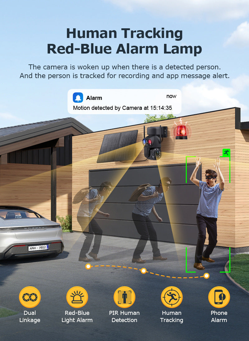 600Wan HD Solar Outdoor Low Power Binoculars3610x Zoom Camera4G Wireless Surveillance Bullet Camera