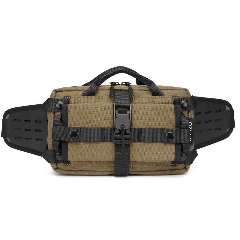 Men's Trendy Tactical Waist Bag Waterproof Small Crossbody Bag Outdoor Sports Cycling Running Lightweight Portable Bag male bag