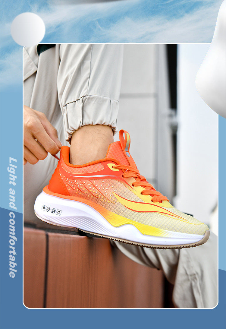 Spring and summer new style comfortable breathable running shoes racing soft sole shock-absorbing youth boys' wear-resistant non-slip sports shoes