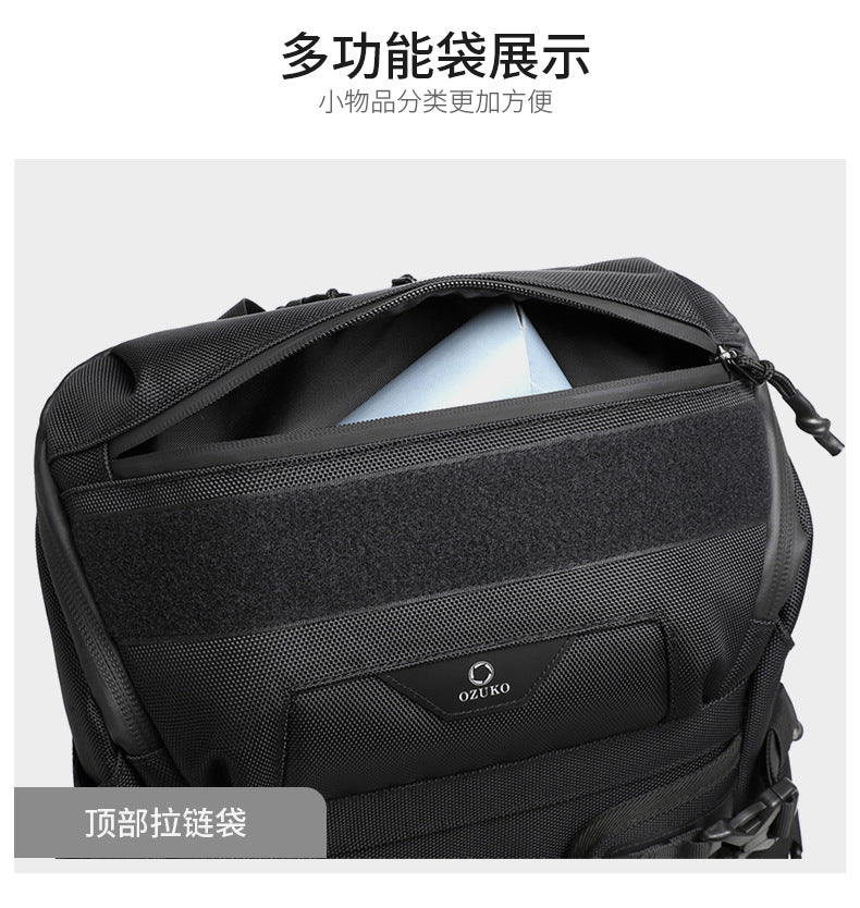 OZUKO Tactical Backpack Men's Computer Bag Waterproof Camouflage Large Capacity Outdoor Sports Cycling Commuting Backpack