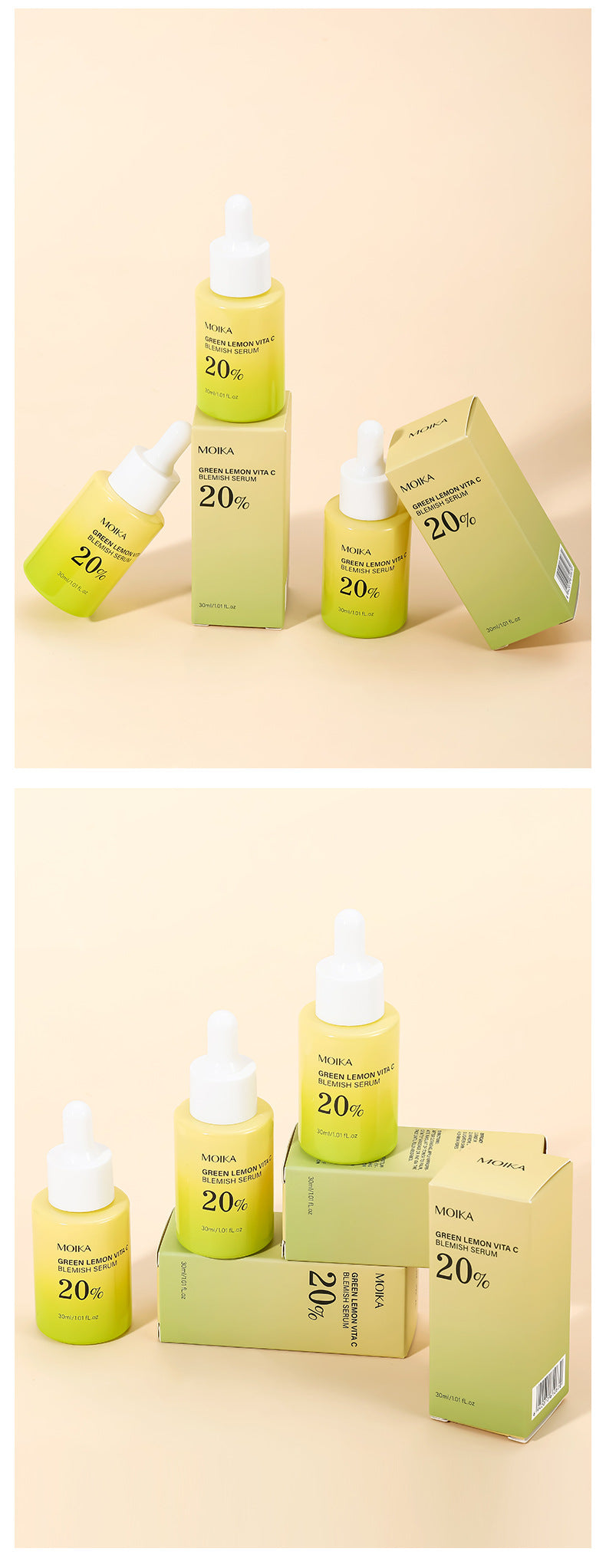 In Stock Full Green Lemon Vitamin VC Essence Niacinamide Facial Essence Export Wholesale