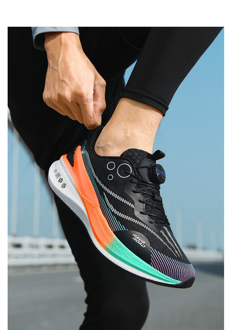 Red Rabbit8PRO Full-length Carbon Plate Men's and Women's Youth Racing Breathable Mesh Running Shoes Rotating Buckle Shock-absorbing Sports Shoes