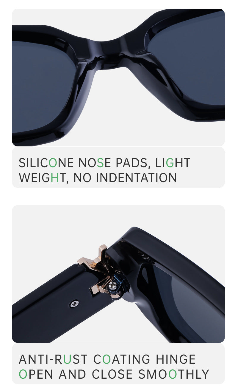 European and American fashion narrow frame sunglasses for women INS Street style square sunglasses for women wholesale sunglasses