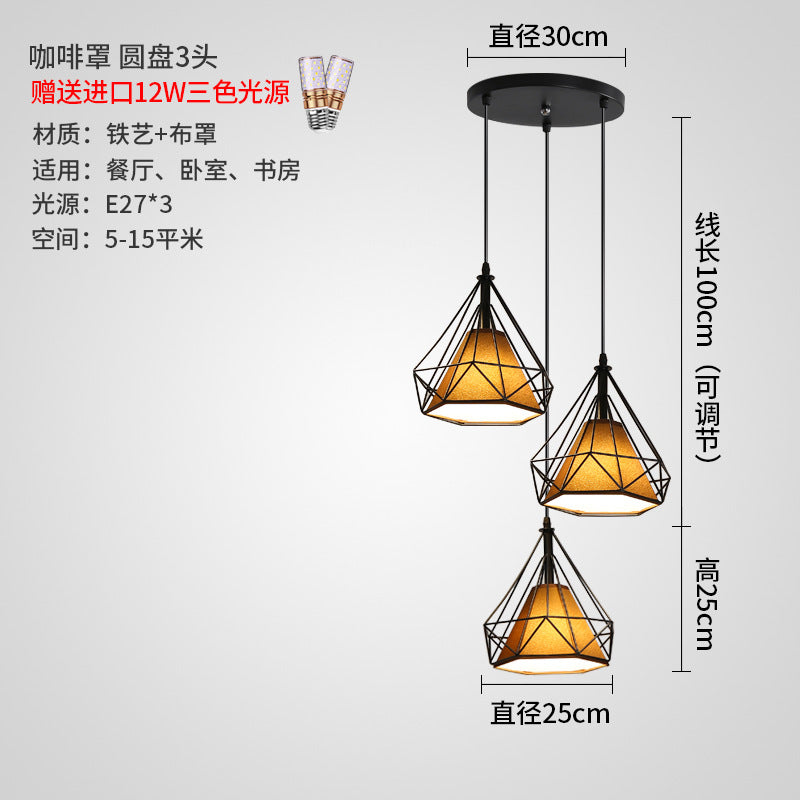 Restaurant Chandelier Three-Head Light Luxury Lighting Modern Simple Dining Table Bar Counter led Long Strip Dining Room Light2025New Year