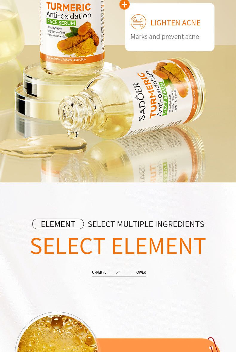 Full English Turmeric Essence SADOER Antioxidant Moisturizing Essence30ml  Foreign Trade Manufacturer Wholesale