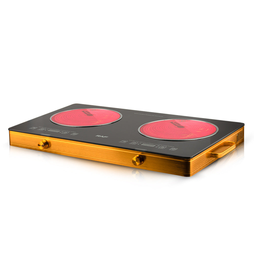 European Style Double Burner Energy-Saving Stove High-power Dual-burner Electric Ceramic Stove Household Multi-functional Light Wave Induction Cooker3500W