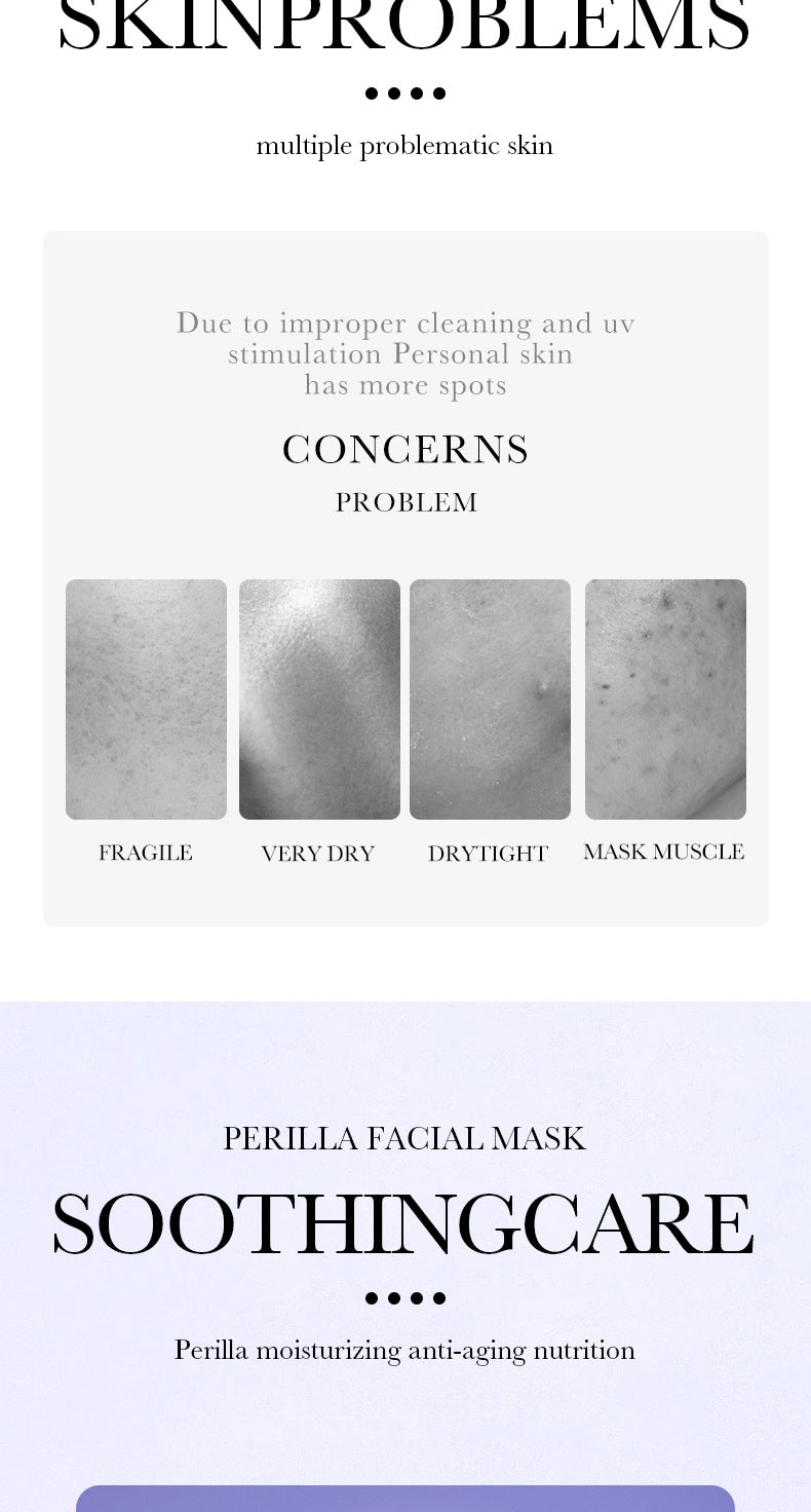 Perilla Mask25g BIOAOUA Polypeptide Hydrating Moisturizing Tablets for Cross-Border Wholesale