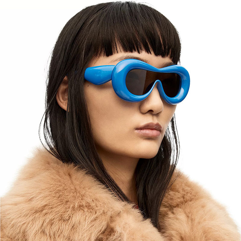 Europe and America Y2K Sunglasses for Women Trendy One-Piece Sunglasses Party Quirky Street Style Fashion Women's Glasses Wholesale