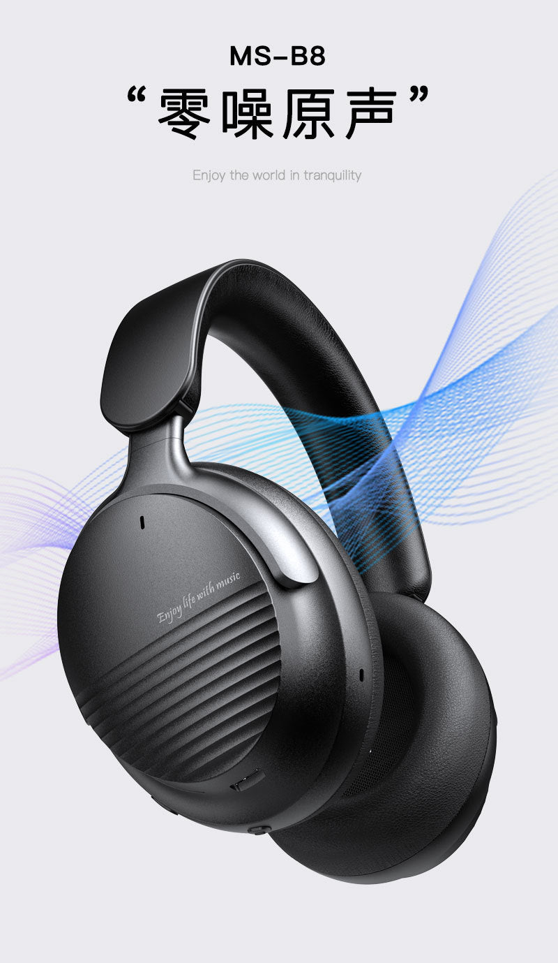 Head-mounted Bluetooth Wireless Earphones ANC Noise-canceling Sports Earbuds Simple, ultra-long battery life, comfortable to wear