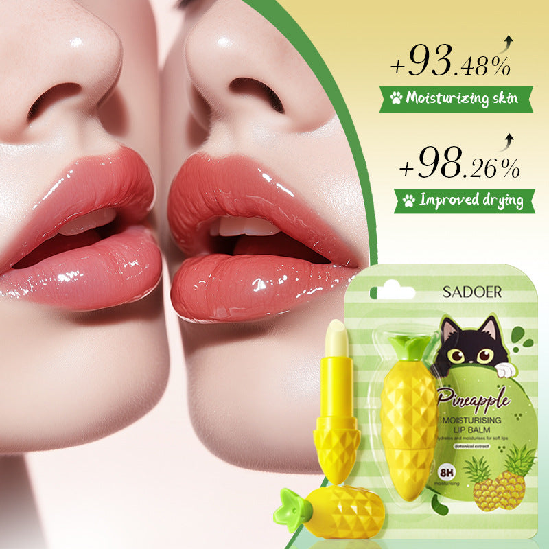 Pineapple Lip Balm SADOER Autumn and winter moisturizing lip balm wholesale for cross-border trade