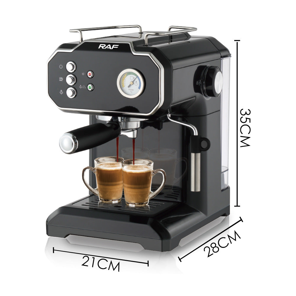 European Standard  Italian Coffee Machine for Home Use, Small Semi-Automatic High-Pressure Steam Milk Frother for Office R104