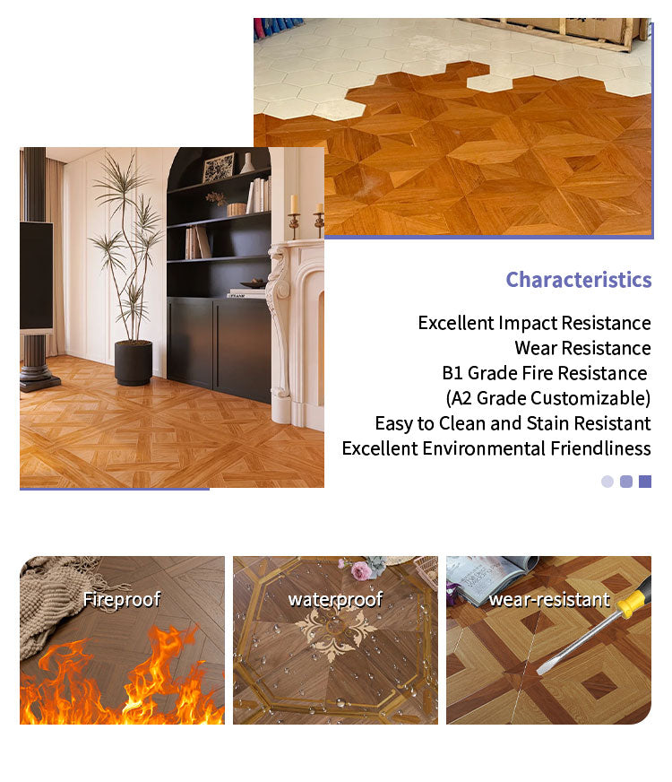 Custom High-End Interiors Engineered Wood Flooring Solid Hardwood B1 Fireproof ENF Certified for Luxury Living Room Outdoor Park