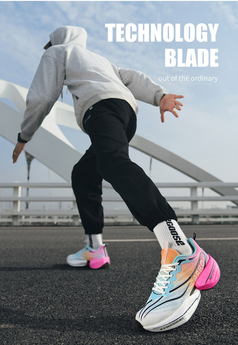 Red Rabbit8pro Carbon Plate Spring and Autumn Running Shoes for Big Kids, Racing Shock Absorption Sports Shoes for Men and Women, Couple's Versatile Casual Running Shoes