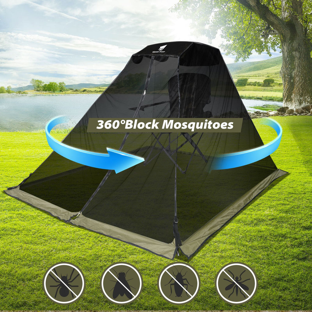 New Outdoor Mosquito Net Anti-Mosquito Dense Mesh Camping Fishing Sunshade Canopy Leisure Beach Pavilion