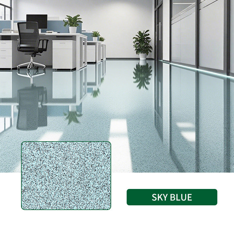 Qixia Epoxy Color Sand Floor Paint Cement Floor Paint Wear-resistant Imitation Marble Paint Self-leveling Floor Paint