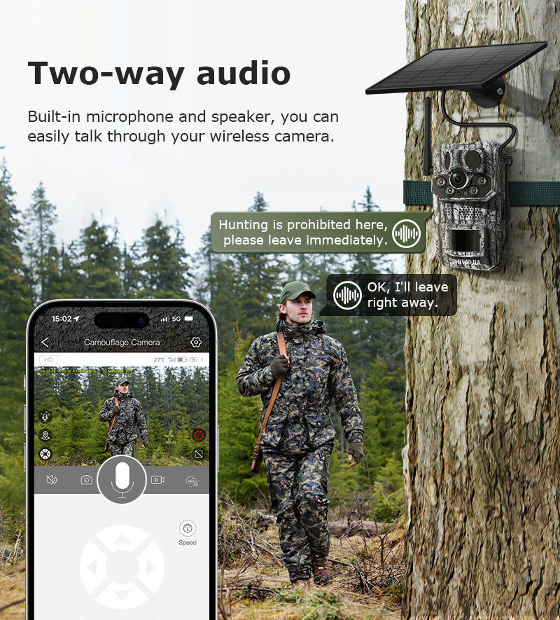 Camouflage Outdoor Forest Solar4G Camera GPS Positioning Outdoor Detection Night Vision Animal Detection Camera
