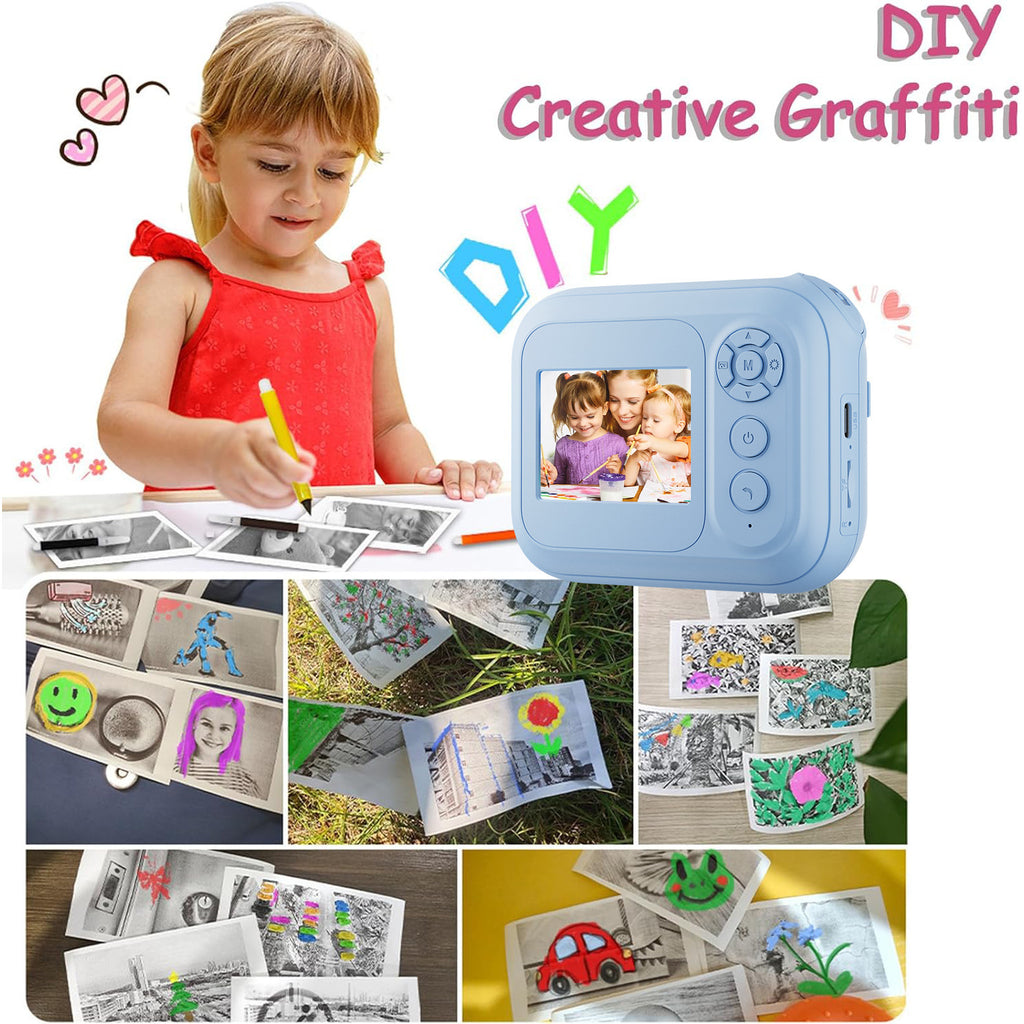 Hot-selling Polaroid Camera Children's Toy Can Take Photos and Print Black and White Photos Directly with Built-in
