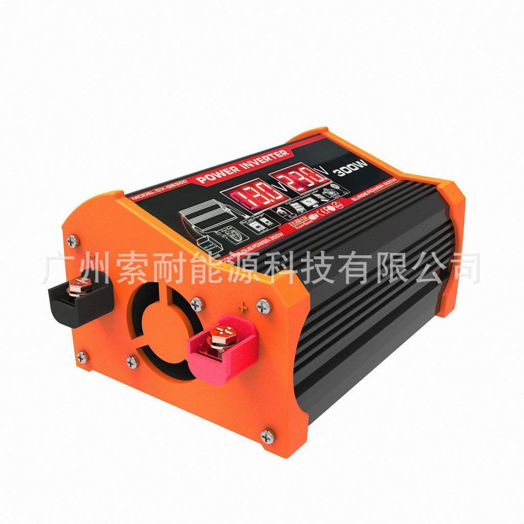 12V Car Inverter300W Turn110V 220V Double USB With voltage display car inverter