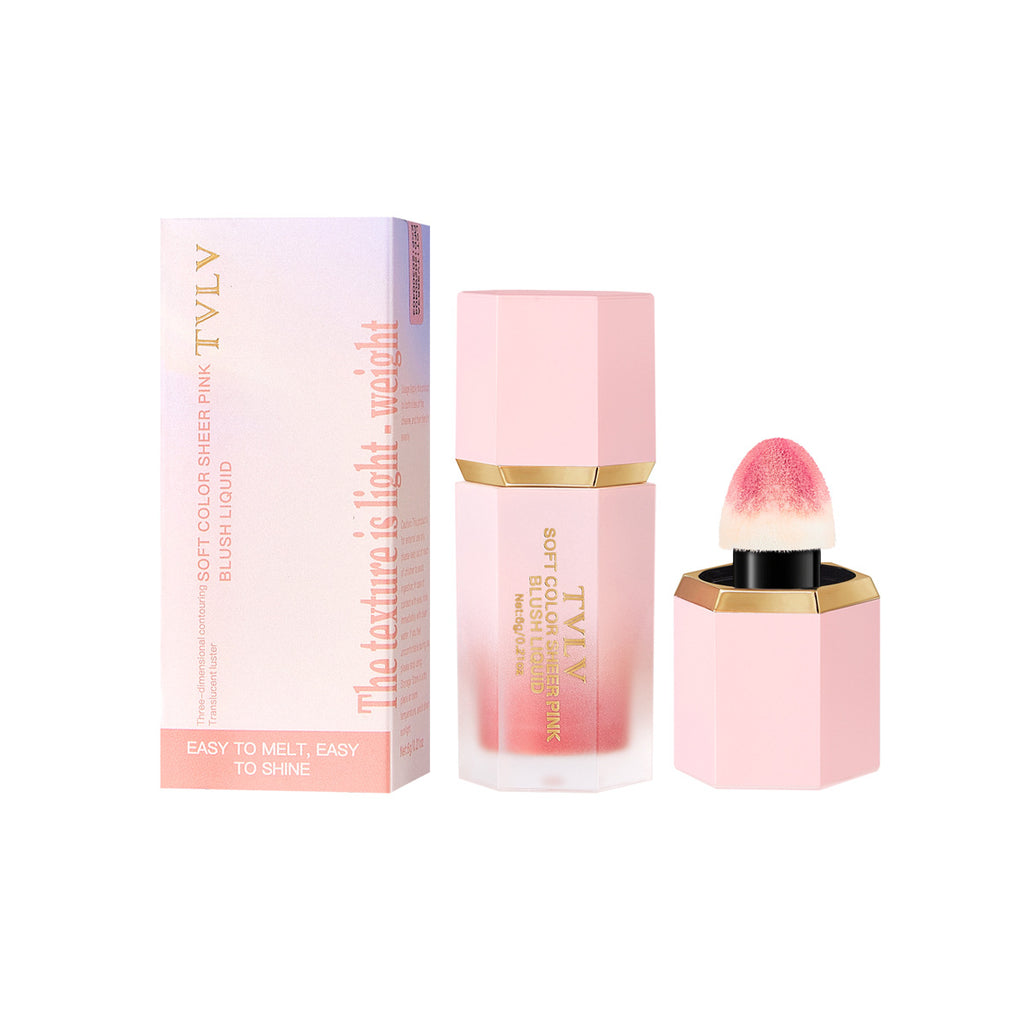 New Product TVLV Liquid Blush Velvet Moisturizing Six-color Lip Glaze Multi-functional Rouge Blush Facial Makeup