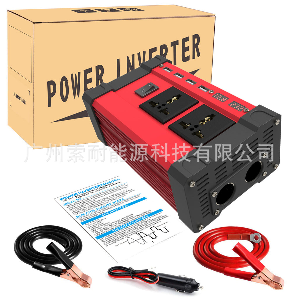 E-commerce12V Turn110V 220V Vehicle Inverter 4USB Dual Voltage Display car inverter