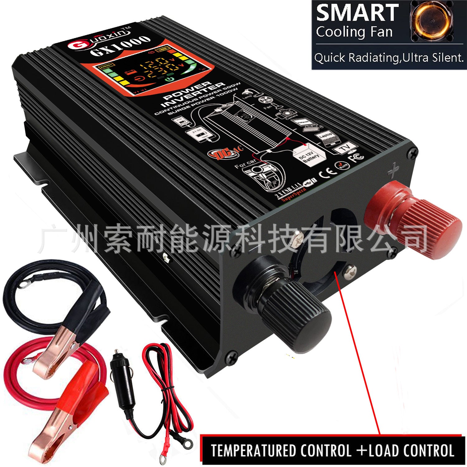 Inverter500W 12V Turn110V 220V Double USB Smart Display Export inverter