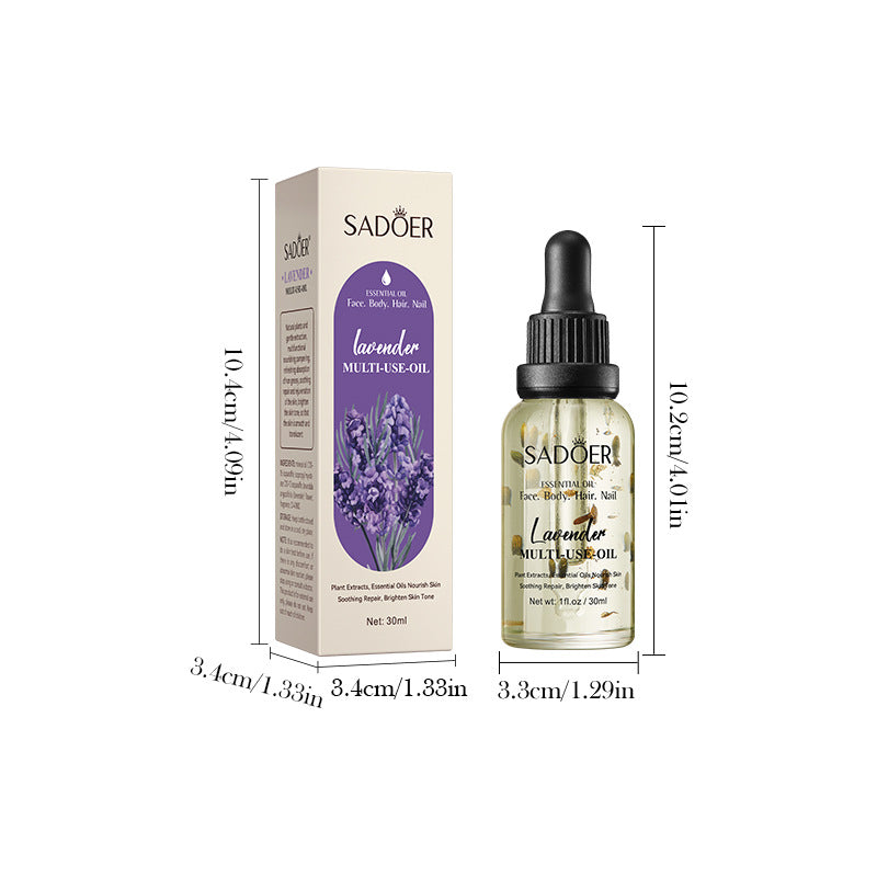 Cross-border Lavender Dried Flower Massage Oil30ml Moisturizing and rejuvenating skin body oil wholesale from foreign trade manufacturer