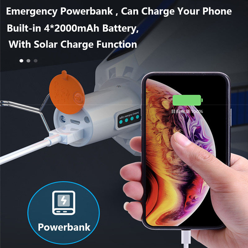 New tent light solar rechargeable bulb light for outdoor camping LED Tent light Portable Emergency Light