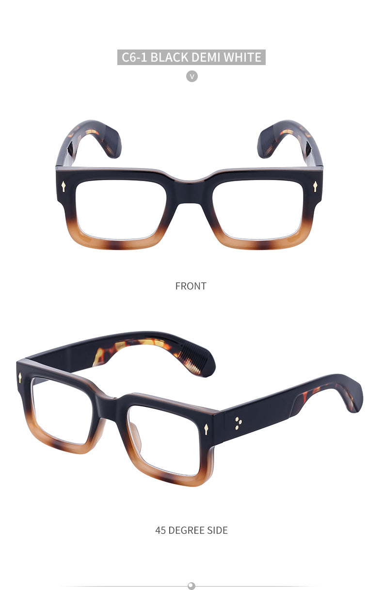 2025New Retro Square Frame Sunglasses for Men High-End European and American Retro Sunglasses Men's Trend sunglasses