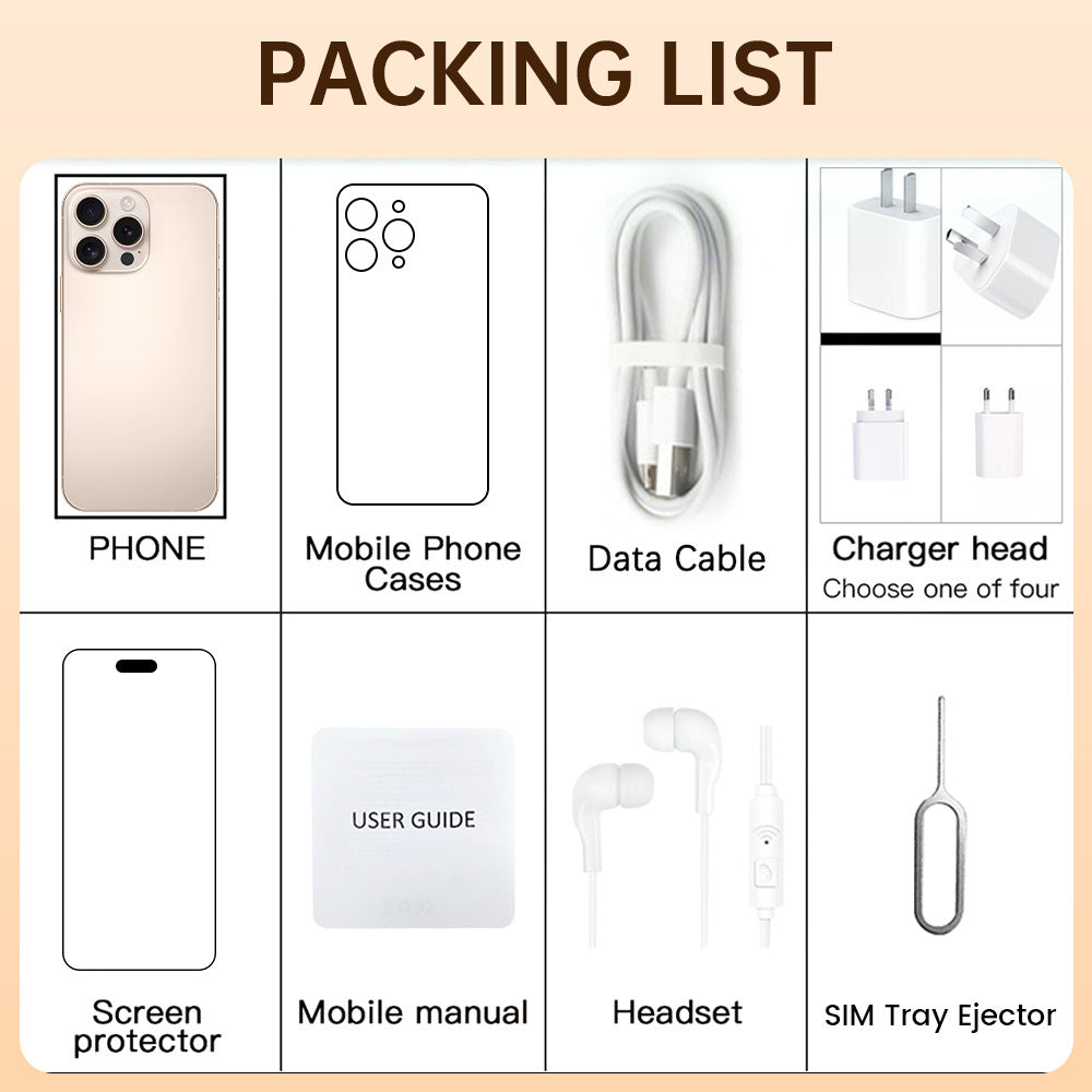 Hot-Selling Android Phone i16Pro Max Smartphone7.3Inch16+1T Factory Direct Sales of Mobile Phones