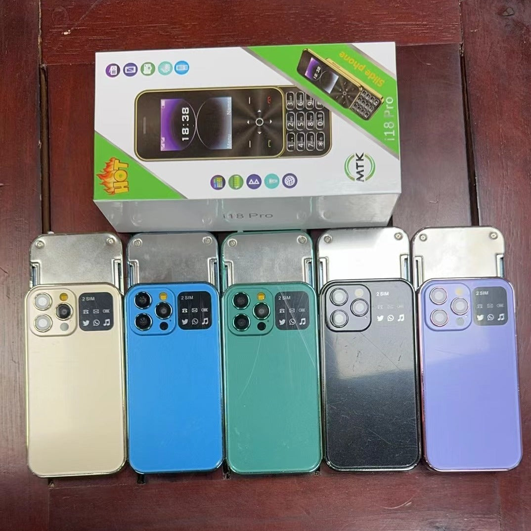 Slide Function Phone Flip Cover Elderly Button Phone Pocket Female Foreign Backup Phone