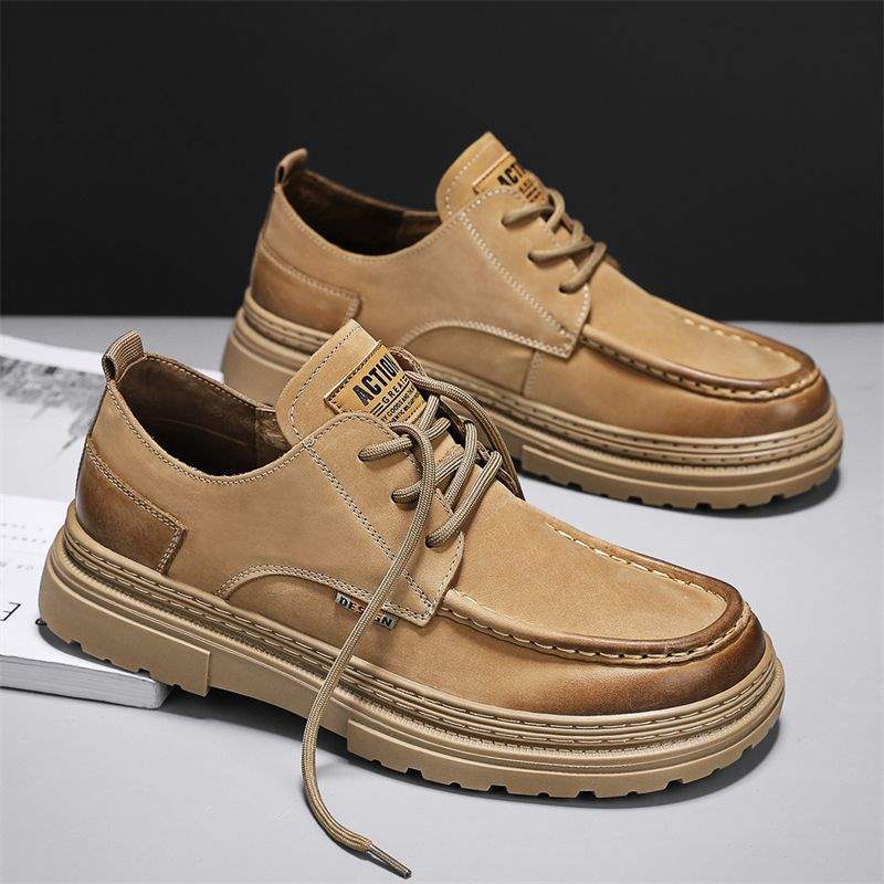 Men's Shoes Invisible Height Increase Martin Boots Men's Versatile Retro British Style Sports Casual Outdoor Work Trendy Boots